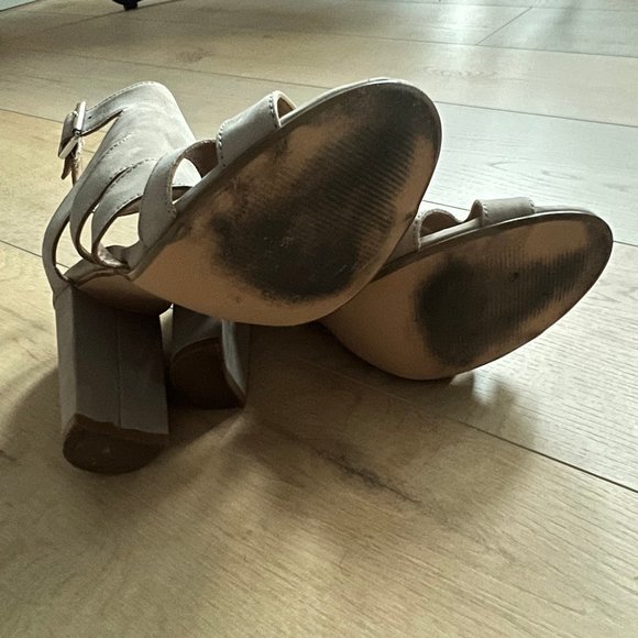 Steve Madden Callie Gray Suede Heeled Sandals - Picture 5 of 5